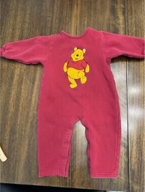 Vintage Disney Store Red Pooh Romper 18m